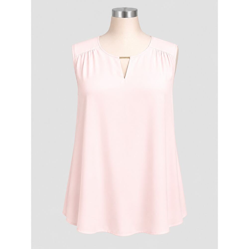 Torrid Blush Pink Rayon Crepe Keyhole Tank – Size 5X
